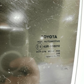 TOYOTA CAMRY 2018-2024 REAR LEFT DRIVER SIDE DOOR WINDOW GLASS OEM