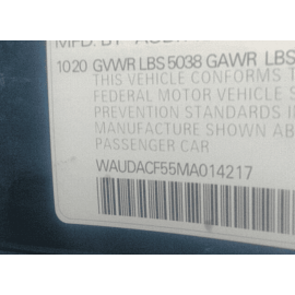 2021 AUDI A5 SPORTBACK LEFT SIDE B PILLAR LOWER TRIM COVER CAP OEM