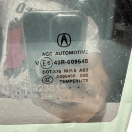 2014-2020 ACURA MDX REAR LEFT DRIVER SIDE DOOR WINDOW GLASS OEM