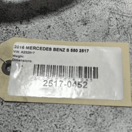 2014-2017 MERCEDES S550 W222 LEFT UPPER RADIATOR WATER COOLANT HOSE PIPE OE