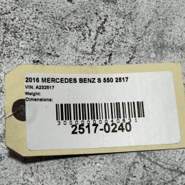 2016 - 2017 MERCEDES S550 W222 A/C AC AIR DISCHARGE REFRIGERANT PIPE HOSE O 2016 - 2017 MERCEDES S550 W222 A/C AC AIR DISCHARGE REFRIGERANT PIPE HOSE O