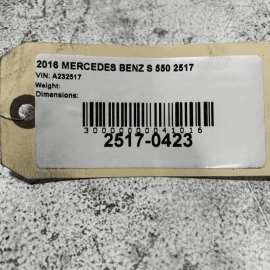 2014 - 2017 MERCEDES S550 W222 ENGINE RADIATOR WATER COOLANT HOSE TUBE PIPE