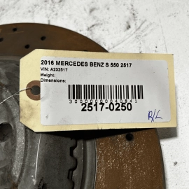 Rear Left Disc Brake Rotor Mercedes-Benz S550 2014-2017 OEM