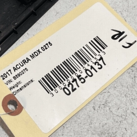 ACURA MDX 2014-2020 FRONT PASSENGER SIDE DOOR SILL SCUFF PLATE TRIM COVER OEM ACURA MDX 2014-2020 FRONT PASSENGER SIDE DOOR SILL SCUFF PLATE TRIM COVER OEM