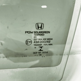 HONDA ACCORD 2018 - 2023 REAR LEFT DRIVER SIDE DOOR WINDOW GLASS OEM