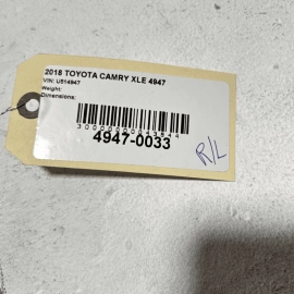 2018 - 2024 TOYOTA CAMRY XSE REAR LEFT DRIVER SIDE DOOR WINDOW BELT MOLDING OEM 2018 - 2024 TOYOTA CAMRY XSE REAR LEFT DRIVER SIDE DOOR WINDOW BELT MOLDING OEM