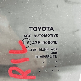 2018-2024 TOYOTA CAMRY REAR LEFT DRIVER SIDE DOOR MOVABLE WINDOW GLASS OEM
