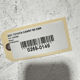 2021-2024 TOYOTA CAMRY SE DASH DASHBOARD PASSENGER STATUS INDICATOR OEM 2021-2024 TOYOTA CAMRY SE DASH DASHBOARD PASSENGER STATUS INDICATOR OEM