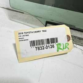 2018-19-20-2024 TOYOTA CAMRY LE DOOR WINDOW GLASS REAR RIGHT PASSENGER SIDE OEM