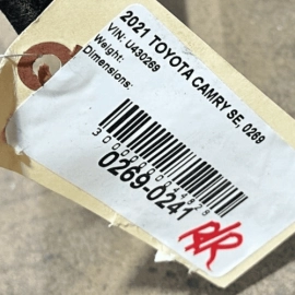 TOYOTA CAMRY 2018-2024 REAR RIGHT PASSENGER FENDER LINER SPLASH SHIELD OEM