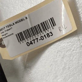 TESLA MODEL S 2017 - 2020 REAR LEFT DRIVER DOOR LEATHER UPPER INTERIOR TRIM TESLA MODEL S 2017 - 2020 REAR LEFT DRIVER DOOR LEATHER UPPER INTERIOR TRIM