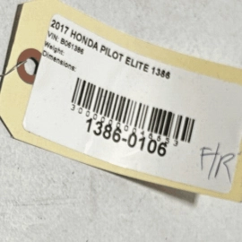 HONDA PILOT 2016-2022 FRONT OR REAR PASSENGER SIDE INTERIOR DOOR HANDLE OEM