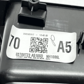 2018-2020 ACURA TLX REAR RIGHT PASSENGER DOOR WINDOW SWITCH TRIM BEZEL PANEL OEM