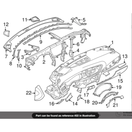 Dashboard Right Or Passenger Side End Cap Cover Panel Trim Audi A6 2012-201