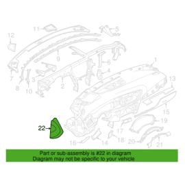 Dashboard Right Or Passenger Side End Cap Cover Panel Trim Audi A6 2012-201