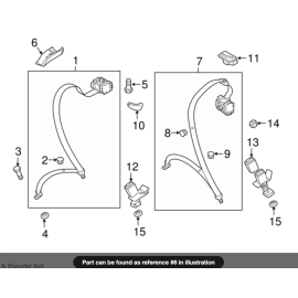 Rear Left Or Driver Side Seat Belt Guide Bracket Cover Audi A6 2012-2018 OE