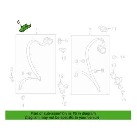 Rear Left Or Driver Side Seat Belt Guide Bracket Cover Audi A6 2012-2018 OE