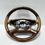 2012 MERCEDES BENZ S550 WOOD STEERING WHEEL W/ PADDLE SHIFTERS OEM