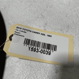 2018-2024 TOYOTA CAMRY DOOR BODY WEATHERSTRIP SEAL REAR LEFT DRIVER SIDE OEM