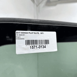Rear Roof Stattionary Glass Window Honda Pilot 2016-2022 OEM