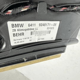 2011-2016 BMW 528I HVAC A/C REAR LEFT HEATER BLOWER MOTOR FAN OEM