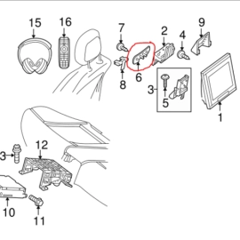 2010-2016 MERCEDES-BENZ GL 450 Front Right Seat Back Frame Reinforcement OE