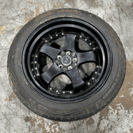 JNC Wheels Rim Disc 235/50R18 Black w/ Gold Rivets JNC017 5X100/114.3 ET25 J9.5