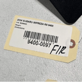 SUBARU IMPREZA RS 2024 FRONT RIGHT PASSENGER SIDE KICK PANEL SILL COVER TRIM OEM