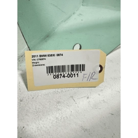 2011-2016 BMW 535i 535ix Front Right / Passenger Side Door Window Glass  OEM