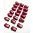 Subaru Impreza Wheel Lug Nut Close-End J2 Forged 7075-T6 M12x1.25 Red OEM 20 PCS