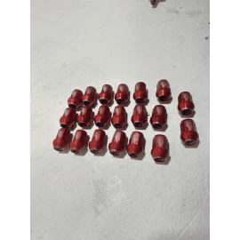 Subaru Impreza Wheel Lug Nut Close-End J2 Forged 7075-T6 M12x1.25 Red OEM 20 PCS