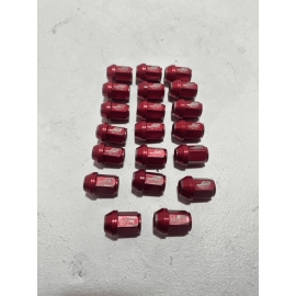 Subaru Impreza Wheel Lug Nut Close-End J2 Forged 7075-T6 M12x1.25 Red OEM 20 PCS