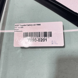 2018-2023 TOYOTA CAMRY REAR LEFT DRIVER SIDE DOOR CORNER FIXED WINDOW GLASS OEM
