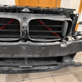 2014-2016 BMW 528I COMPLETE REINFORCEMENT BUMPER BAR RADIATOR FAN SHROUD OEM
