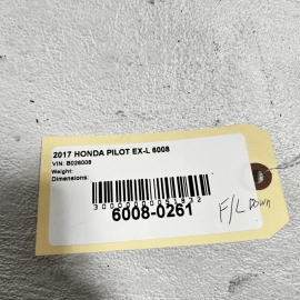 HONDA PILOT 2016-2021 FRONT LEFT DRIVER SIDE DOOR HINGE LOWER OEM = R529P =