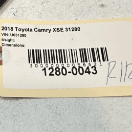 TOYOTA CAMRY 2018-2024 REAR PASSENGER SIDE DOOR SILL SCUFF PLATE TRIM COVER OEM