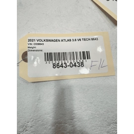 2021 - 2024 VOLKSWAGEN ATLAS VW FRONT LEFT DRIVER WHEEL ARCH MOLDING OEM 2021 - 2024 VOLKSWAGEN ATLAS VW FRONT LEFT DRIVER WHEEL ARCH MOLDING OEM