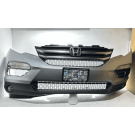 2016-18 Honda Pilot Front Bumper W/ Grille & Lower Mesh Emblem & FOG OEM NH830M