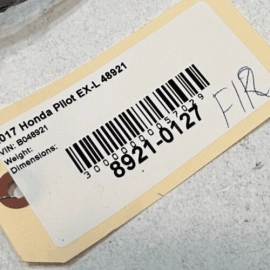 HONDA PILOT 2016-2021 EX FRONT PASSENGER SIDE DOOR SUB WIRE WIRING HARNESS OEM