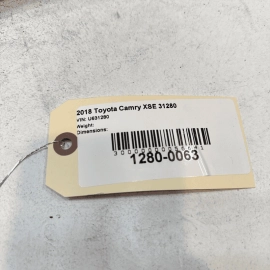 TOYOTA CAMRY 2018 XSE 2.5L DASHBOARD INSTRUMENT PANEL WIRE WIRING HARNESS OEM