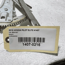 2016-2022 HONDA PILOT FRONT LEFT DRIVER SIDE DOOR WINDOW REGULATOR w/MOTOR OEM