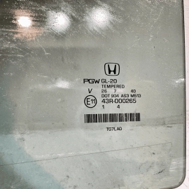 HONDA PILOT PASSPORT REAR LEFT DRIVER SIDE DOOR WINDOW GLASS 2016 - 2O22 EM