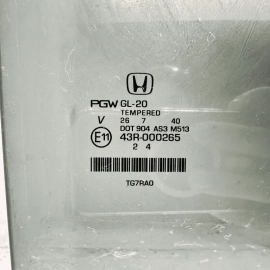 HONDA PILOT 2016-2022 REAR RIGHT PASSENGER SIDE DOOR WINDOW GLASS OEM