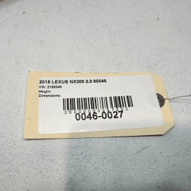 2018-2021 Lexus NX300 Floor Wire Harness OEM