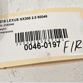 LEXUS NX300 2018-2021 FRONT SUBFRAME PASSENGER SIDE REARWARD BRACE BRACKET OEM