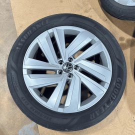 2021 Volkswagen Atlas SEL Wheel Rims 255/50R20 Five Double Spoke Silver OEM 3PCS