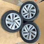 2021 Volkswagen Atlas SEL Wheel Rims 255/50R20 Five Double Spoke Silver OEM 3PCS