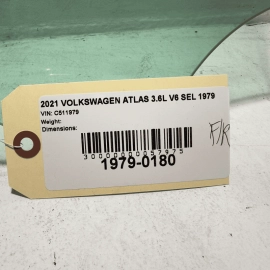 2018-2023 Volkswagen Atlas SEL Front Right Passenger Side Door Window Glass OEM