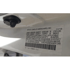 ACURA TLX ASPEC FRONT PASSENGER SIDE FENDER SHELL PANEL OEM 2018-2020 OEM NH883P