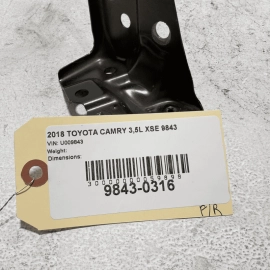 TOYOTA CAMRY FRONT PASSENGER SIDE FENDER SUPPORT BRACKET BRACE 2018-2024 OEM 218